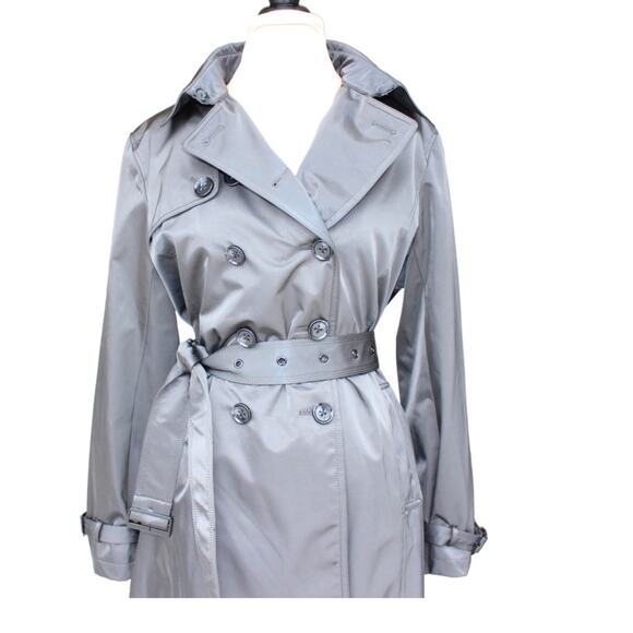 Vintage Double Breasted Mid Length Trench Coat Jacket with Belt - Size XL - Picture 6 of 16